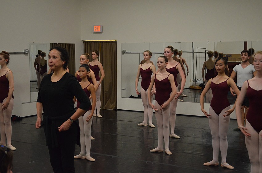 Virginia Johnson stand proud after a run through of a difficult choreography exercise.