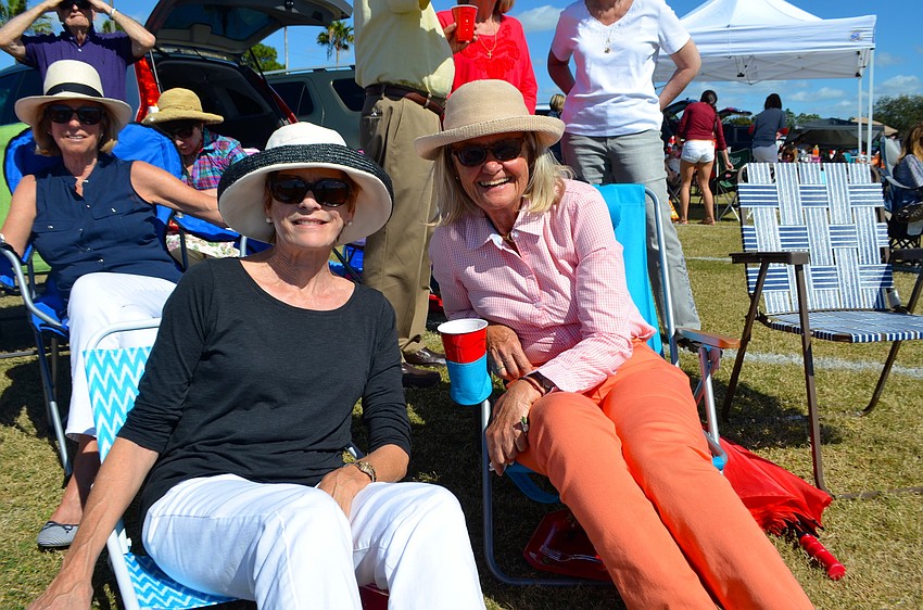 Ann Syring and Jill Considine are Longboat Key residents who traveled to Sarasota for the polo match.