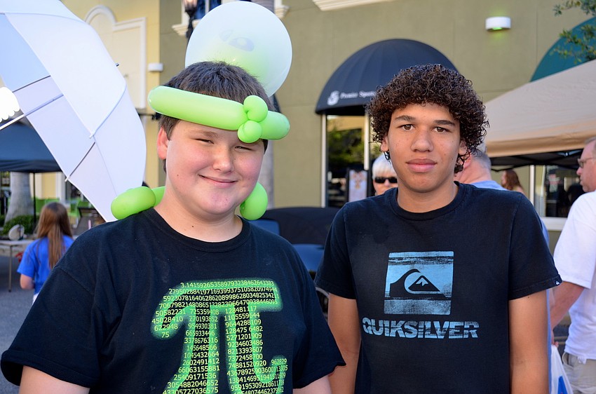 Joshua Brunner and Nicholas Bratton-Cox spend time with friends.