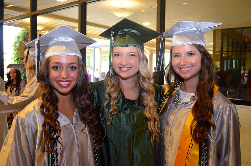 Marina Masterson, Ashlyn Falahee and Kelly Miller enjoy time with friends.