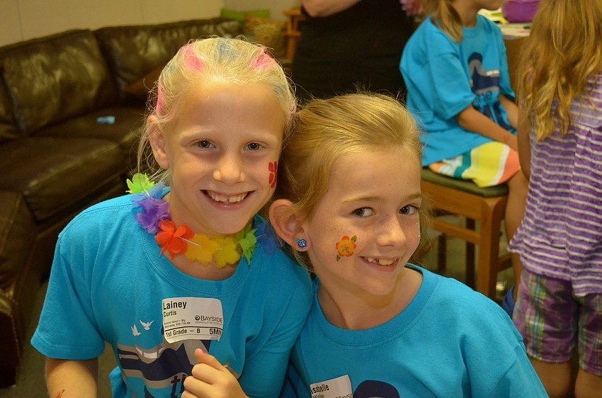 Lainey Curtis and Isabelle Walker enjoy spa day.