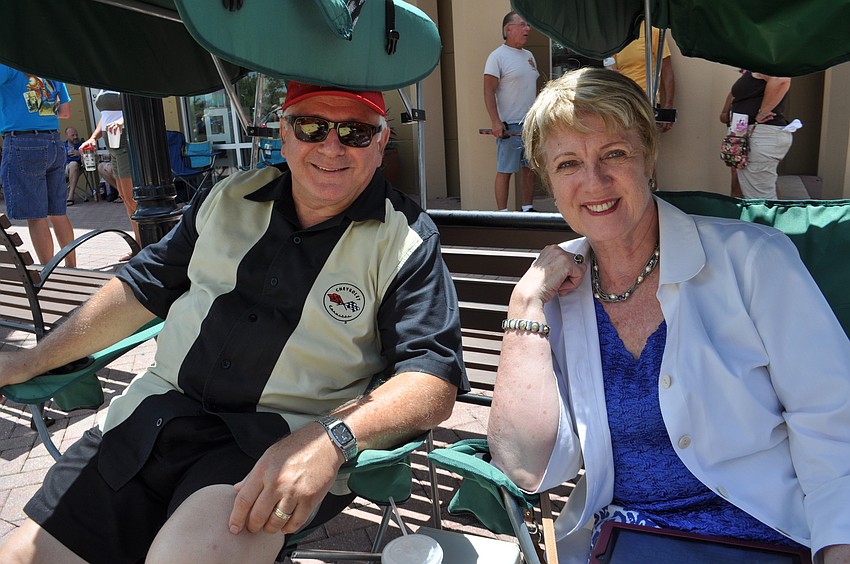 Bill and Debra Buttaggi show off their 1966 Corvette.