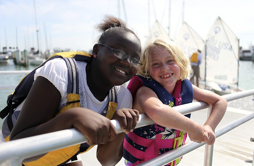 Jakayla White, 10, and Maya Berger, 7