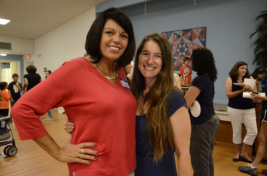 Director of Education, Sabrina Silverberg, and Rabbi Elaine Glickman mingled with families and teachers at the orientation.