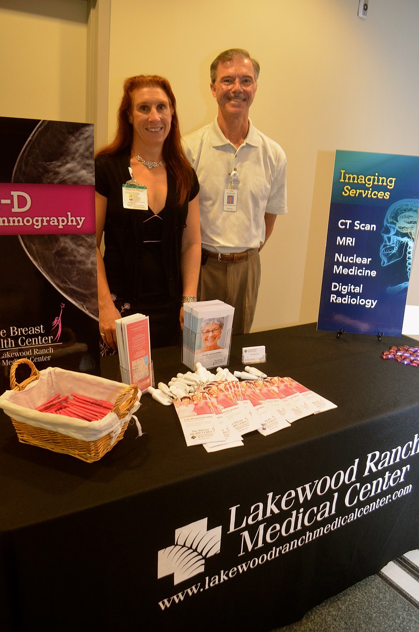 Tracy Legutko and Dr. Lawrence Manco, of Lakewood Ranch Medical Center, give information on breast health.