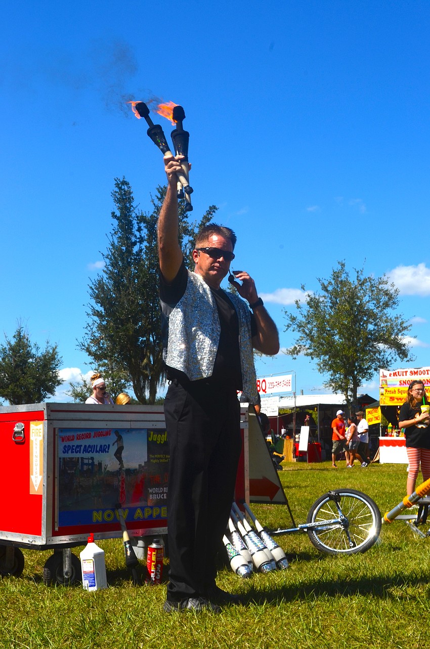 Bruce Saratian plays with fire.