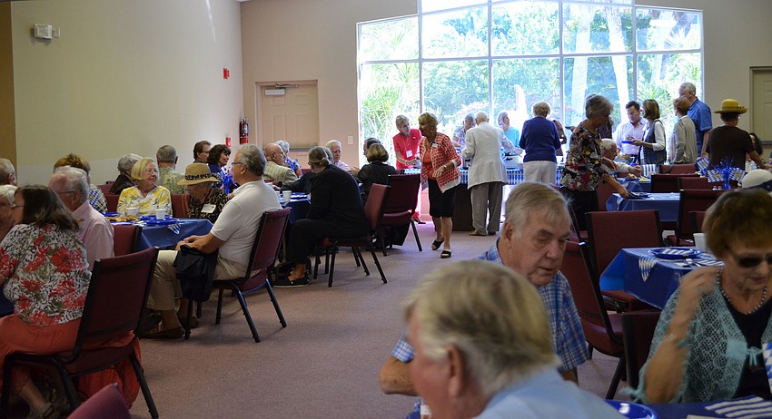 The menu for the celebration included traditional Oktoberfest fare of bratwurst and sauerkraut.