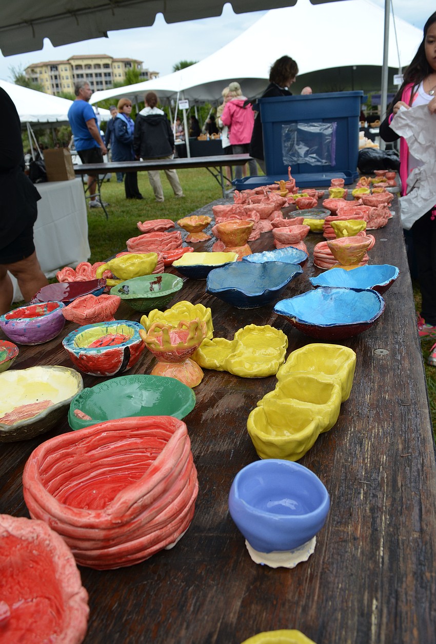 Local schools also donated bowls designed and handmade by students.