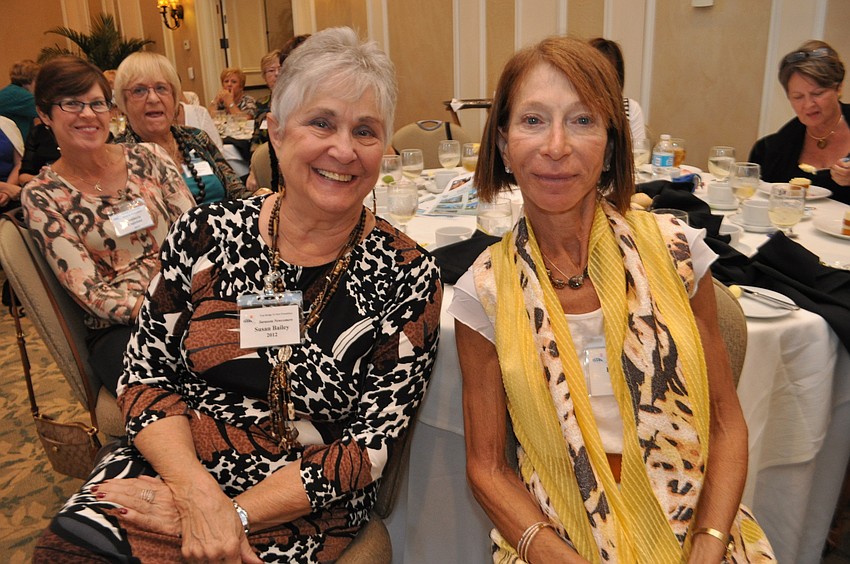 Cascades residents Susan Bailey and Eileen Spiewak enjoy the afternoon.