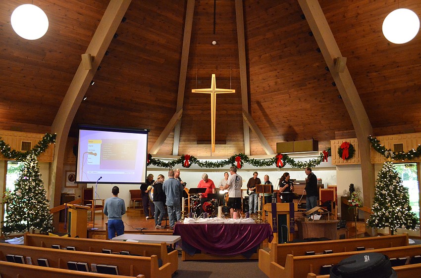 The St. Andrews United Church of Christ sanctuary served as the bandâ€™s rehearsal space
