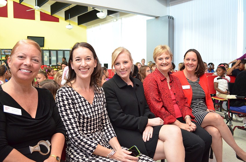 Girls Inc. Board members Pat Wunderlin, Jennie Compton, Stephanie Hannum, Joan Emrich and Kim Davis.