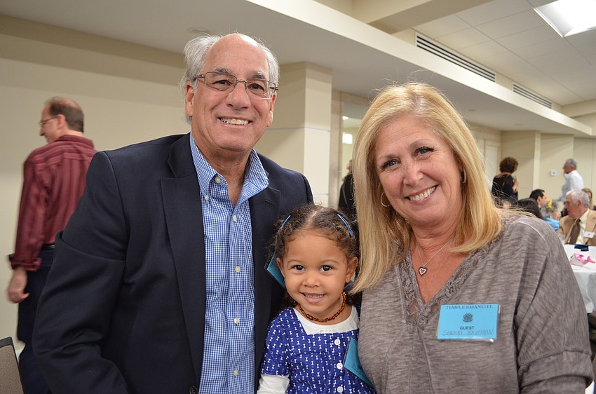 Harold Kaufman with Alexandra Jefferson and Sherri Kaufman.