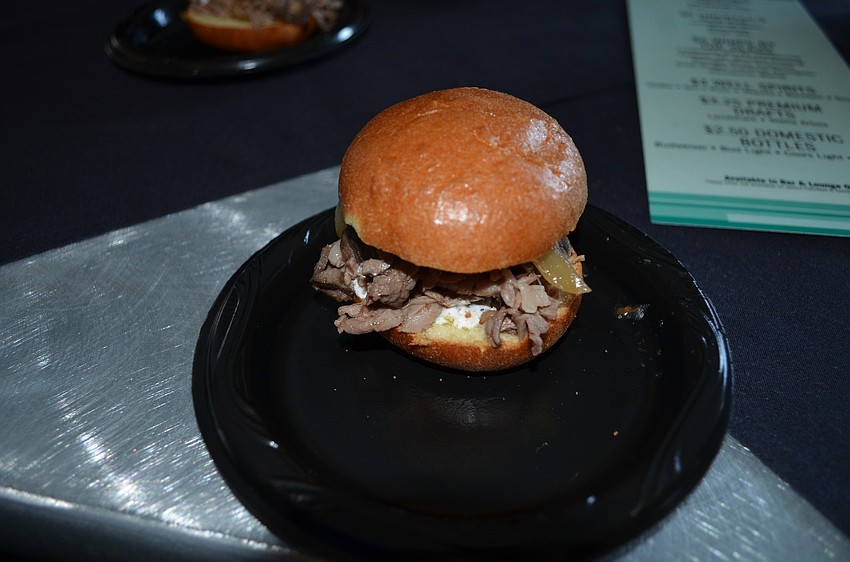 Prime rib slider, served by Chart House