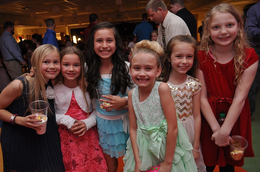 Lily Pramuka, Ella Pramuka, Samantha Luto, Macey Allen, Kayden Withers and Jade Stanton find the dance floor early.