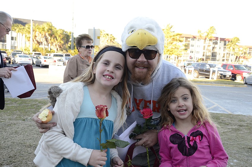 Anthony Frederick brought his daughters, Bella, 8, and Carmella, 5, to the event.
