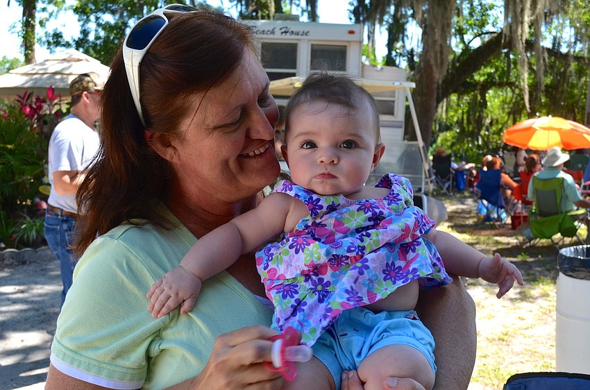 Trish Lingo enjoys time with Joy Jimenez.