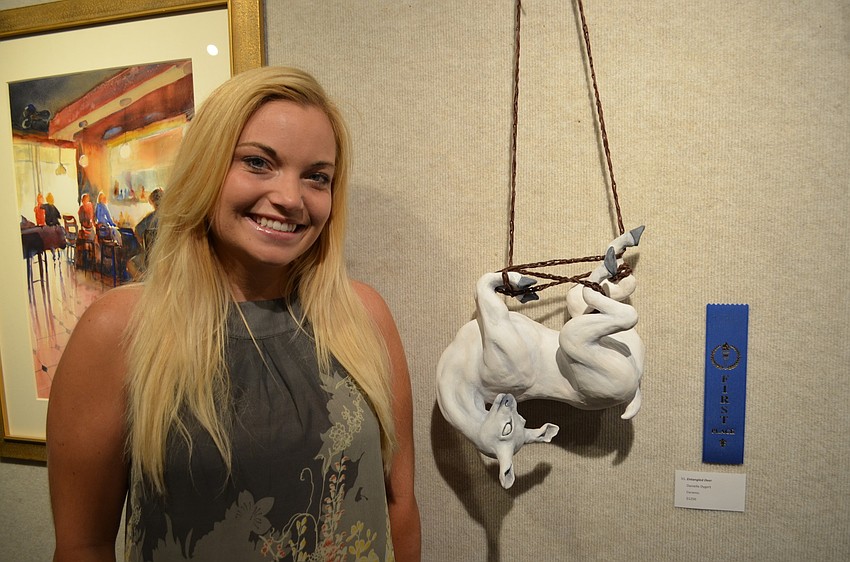 Danielle Dygert won first place in the juried competition for her piece 