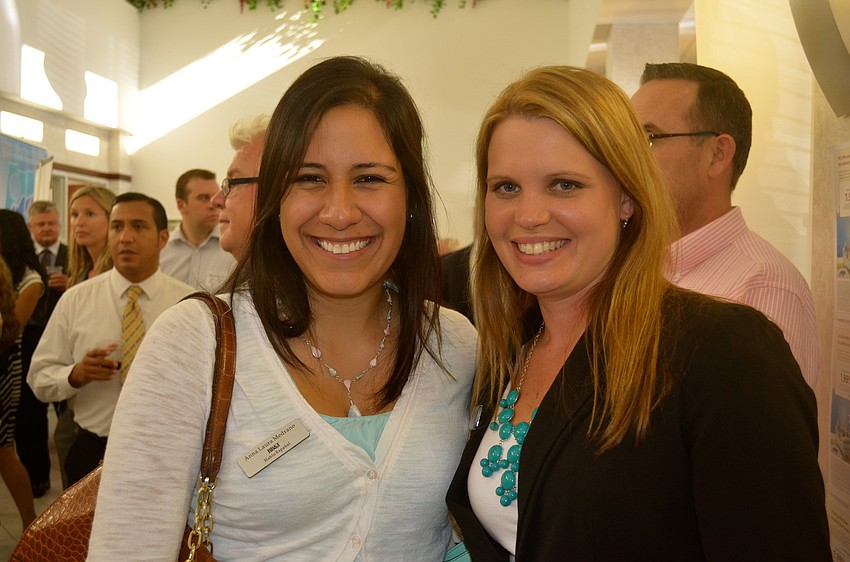 Anna Medrano and Amber Gray share laughs throughout the night.