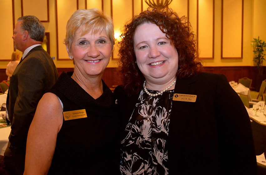 District 5 Commissioner Vanessa Baugh and Eva Rey, executive director of Lakewood Ranch Town Hall.
