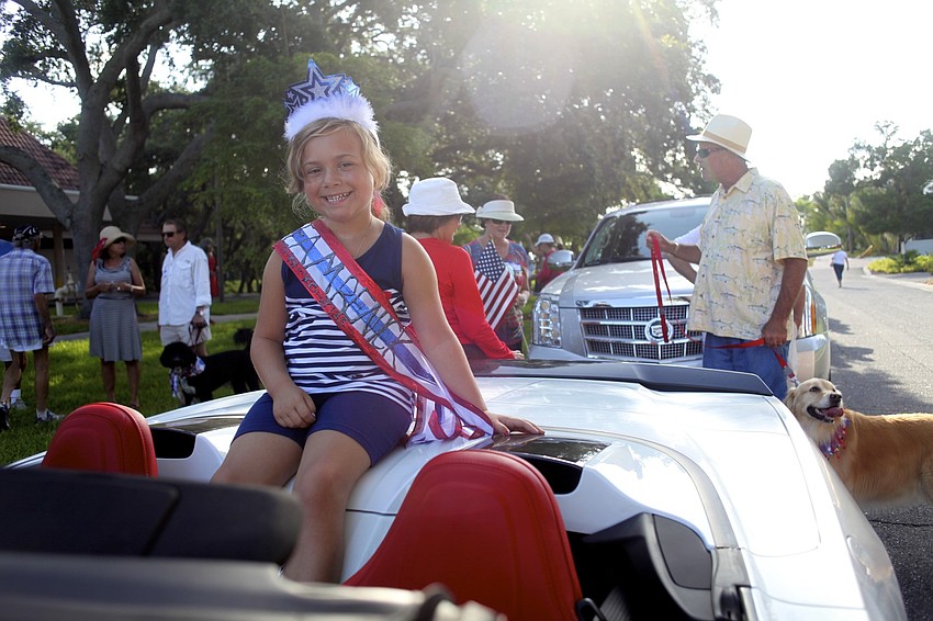 Sophia Delsignore, 6, prepares for the parade.