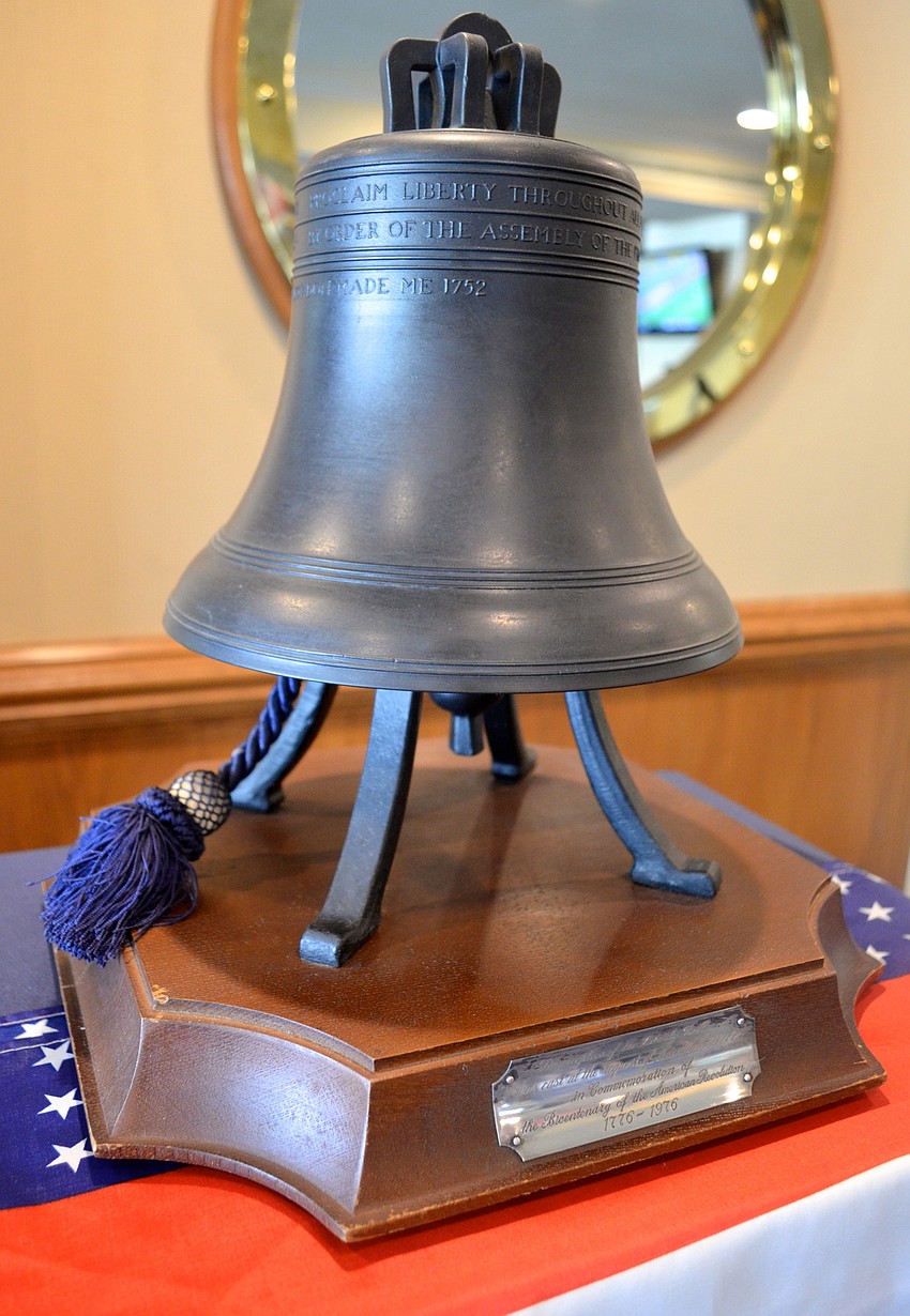 Norman Weber brought this replica of the Liberty Bell created by the White Chapel Bell Foundry. Only 20 bells were made.