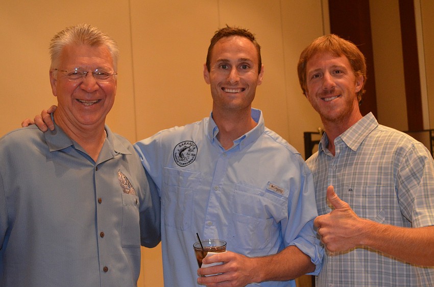 Clark Wright Sr. with Mason Tush and Cpt. Clark Wright