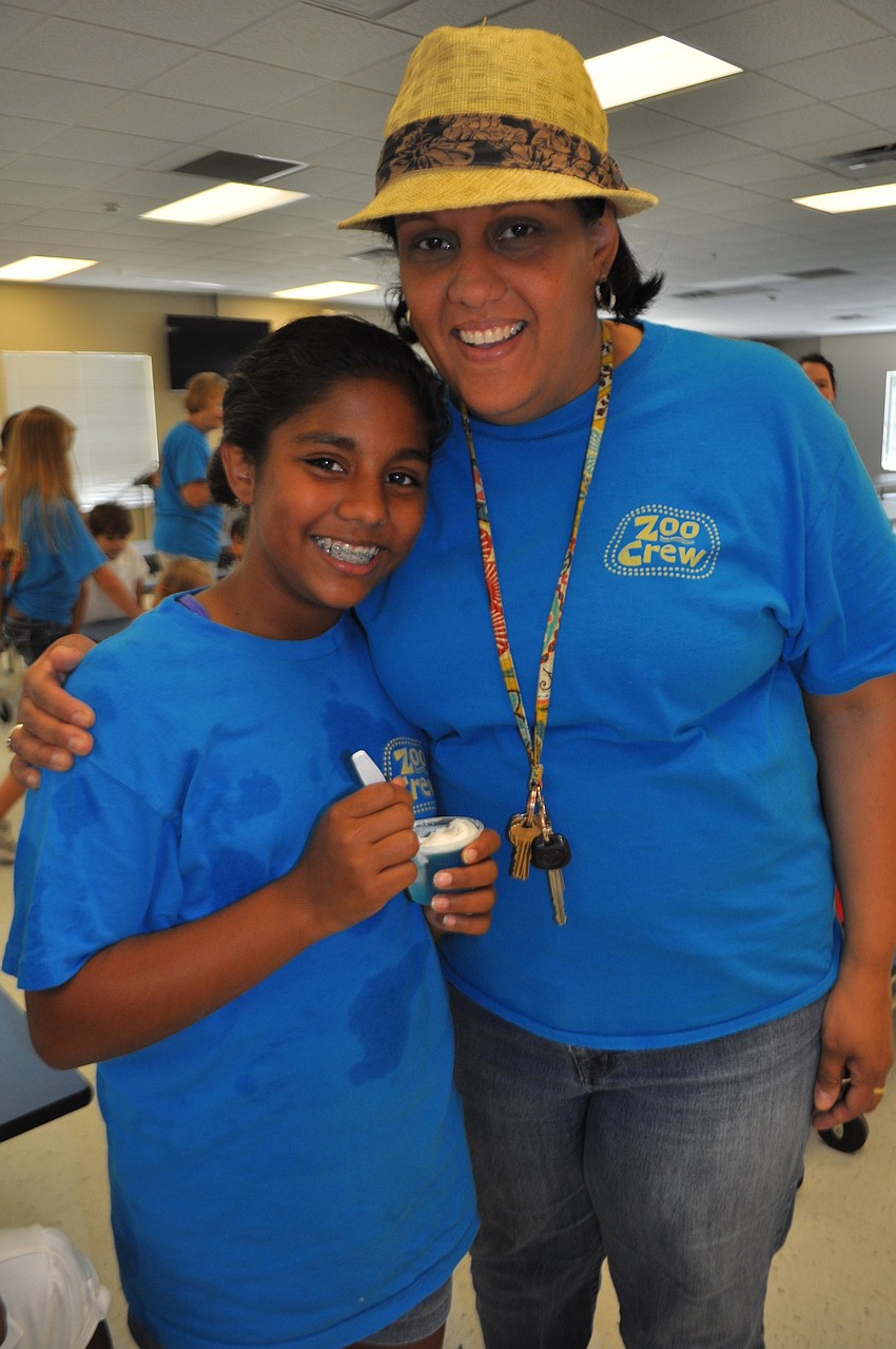 Counselor Vanesa Viera stands with her mom, Lizbeth Viera, VBS director and childrenâ€™s director at The Tabernacle.