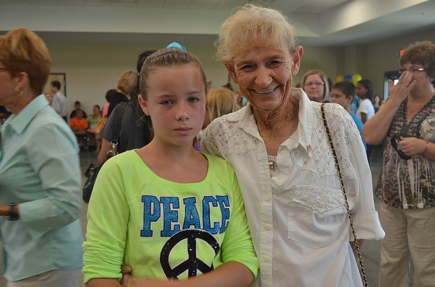 Future SMA Prep student Harlee Hopson with grandmother, Debi Miller.