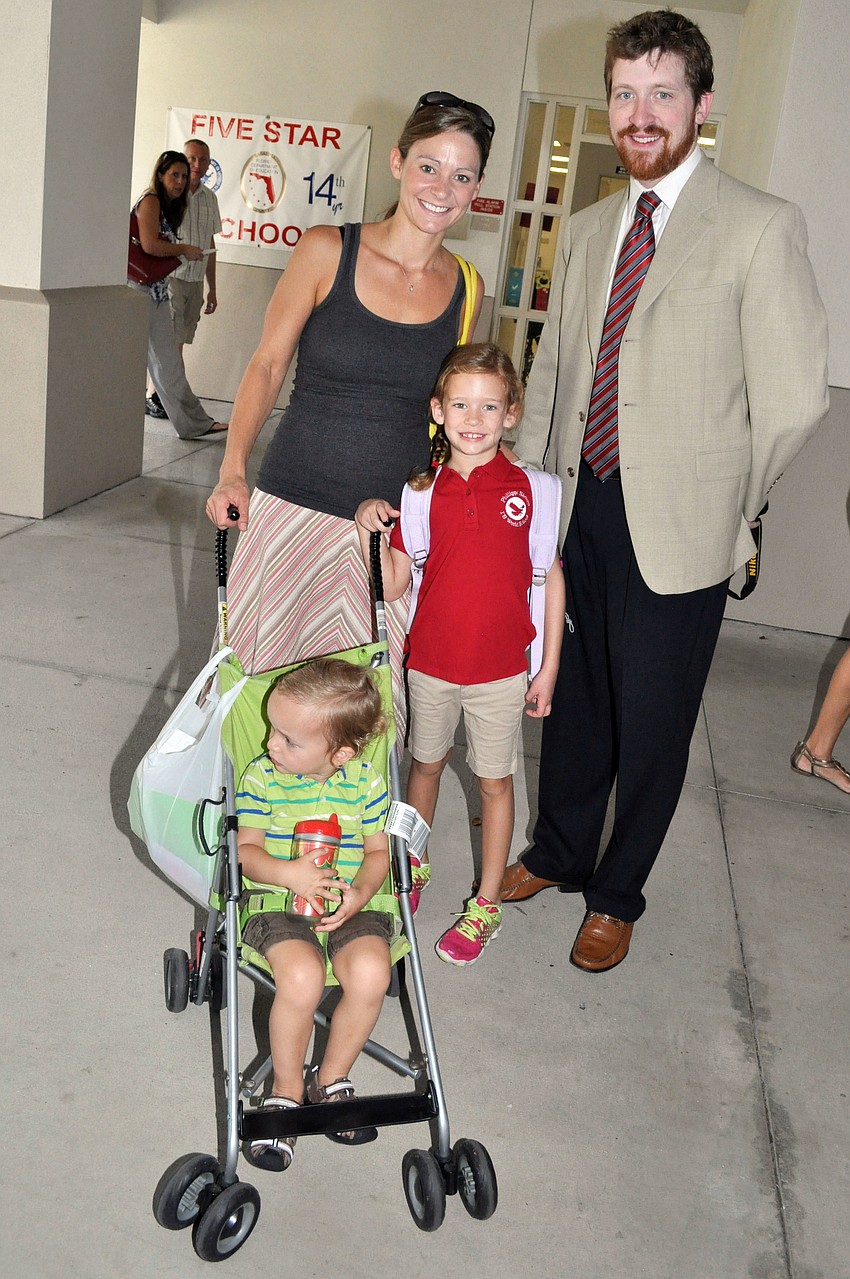 Leese and Chris Brandon with their children Christopher and Sydney