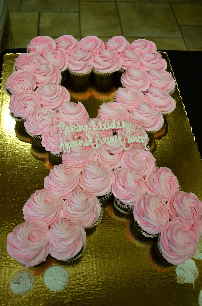 Attendees enjoyed pink cupcakes and other pink decorated treats.