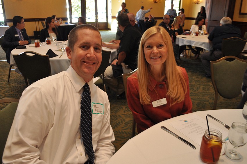 Travis Hullinger, of Florida Blue, with Melodie Rich, of Mauldin & Jenkins
