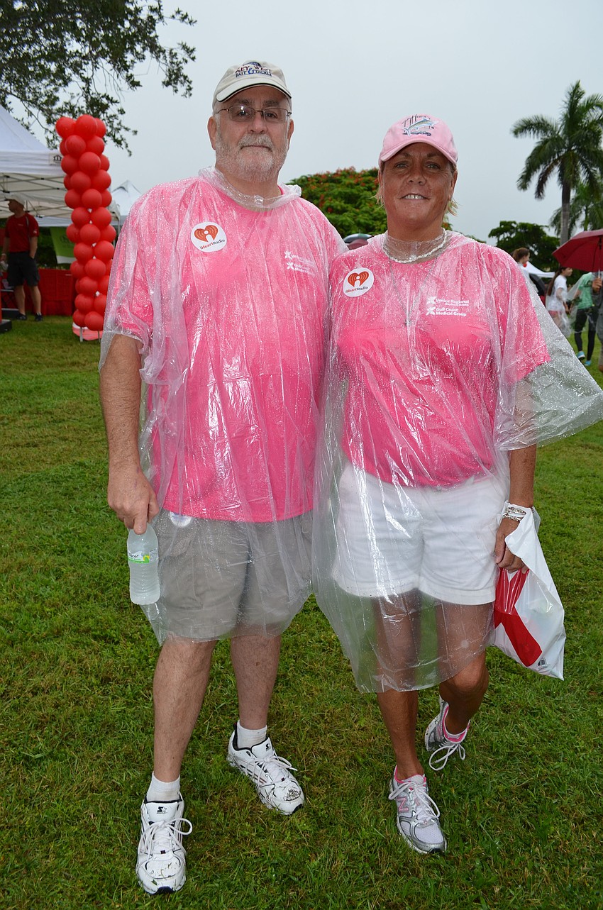 Stan Panfield and Gail Panfield attend the Heart Walk.