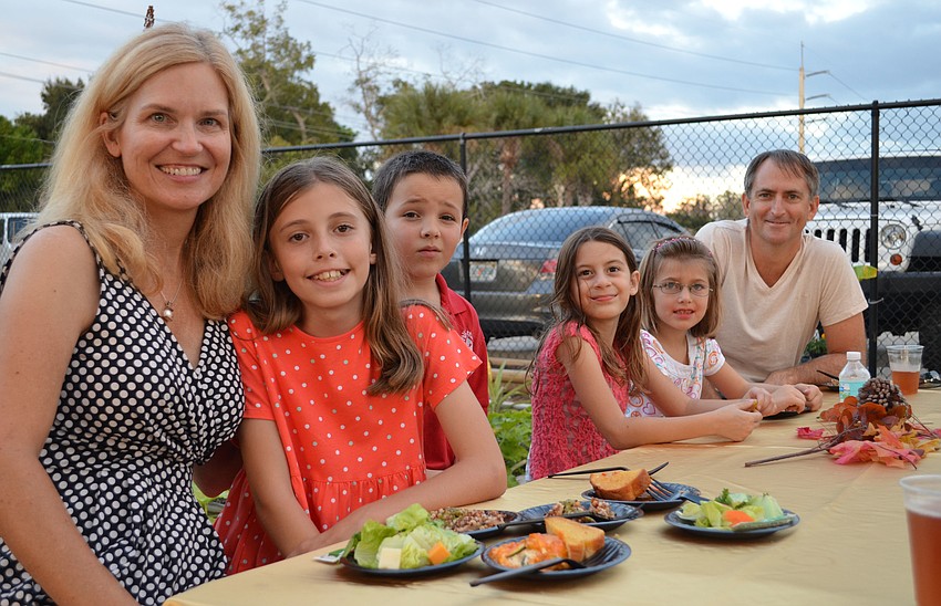 Alison Ross, Georgia Ross, Joey Grossi, Gianna Mattison, Faith Bossman and Patrick Bossman sample the recipes from the different schools.