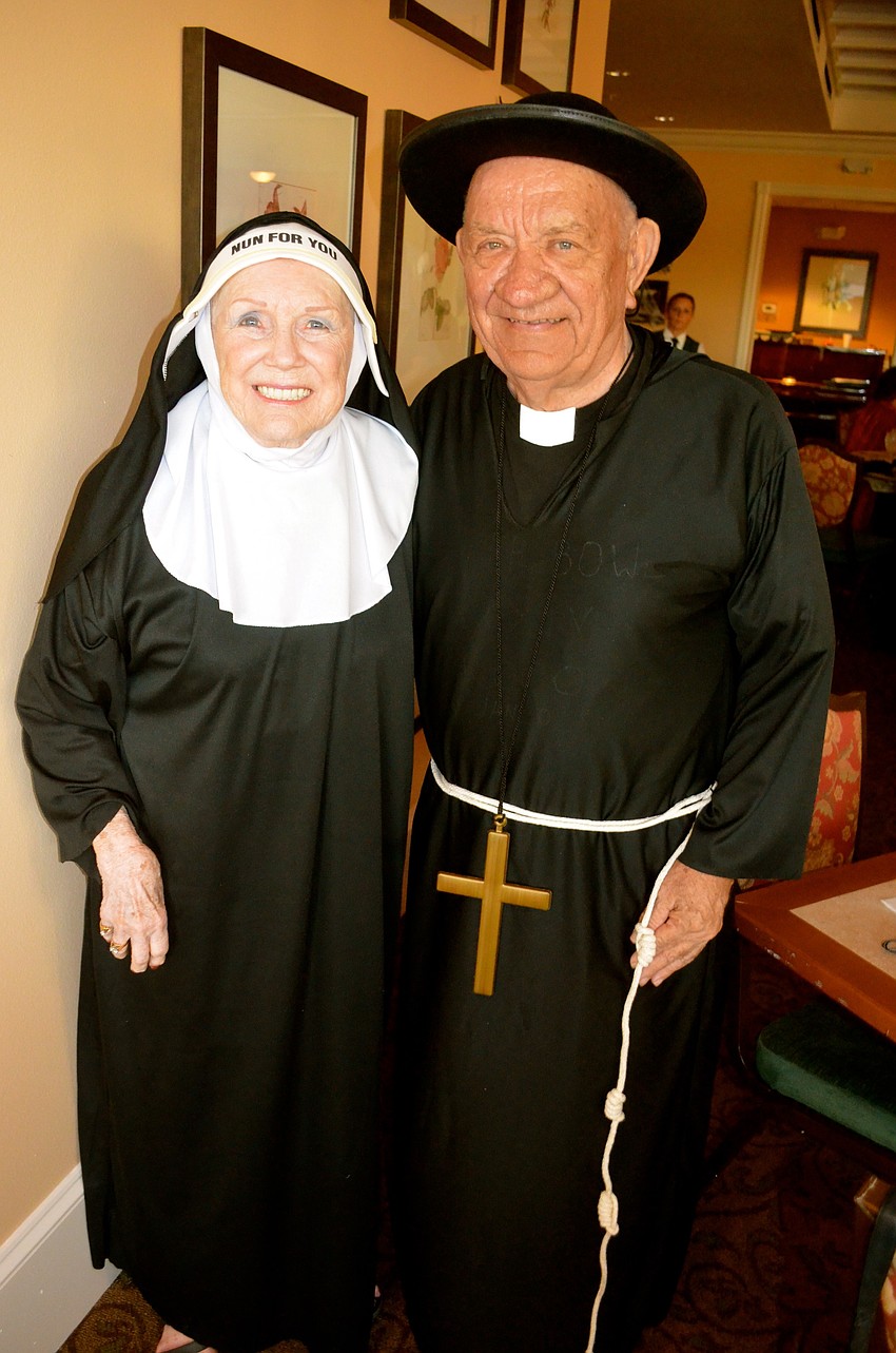 Esther and Chuck Matthews play in to their religious side.