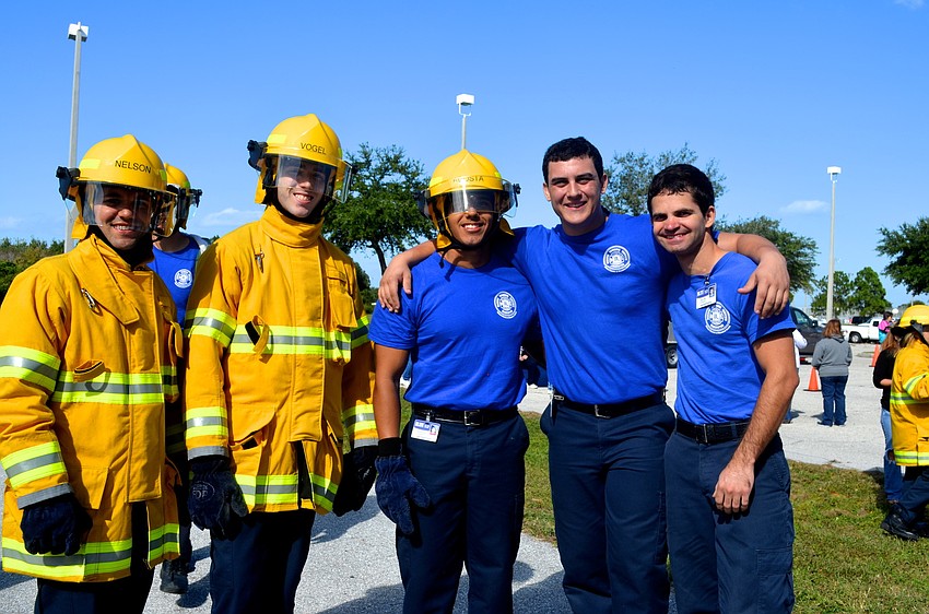 Ryan Nelson, Gregory Vogel, Carlos Acosta, Brandon Baserve and Aaron Rex wait for the awards ceremony.