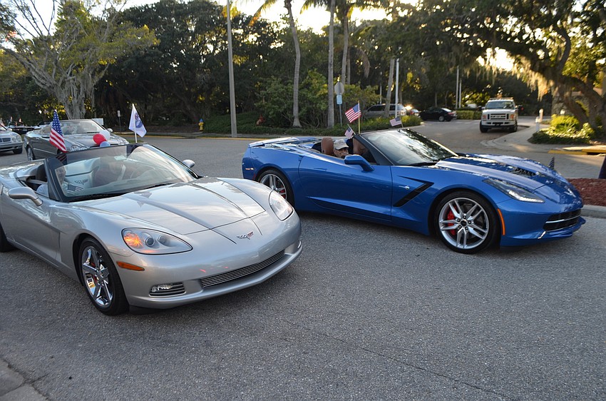 Veterans who chose not to walk in the parade were driven in convertibles.