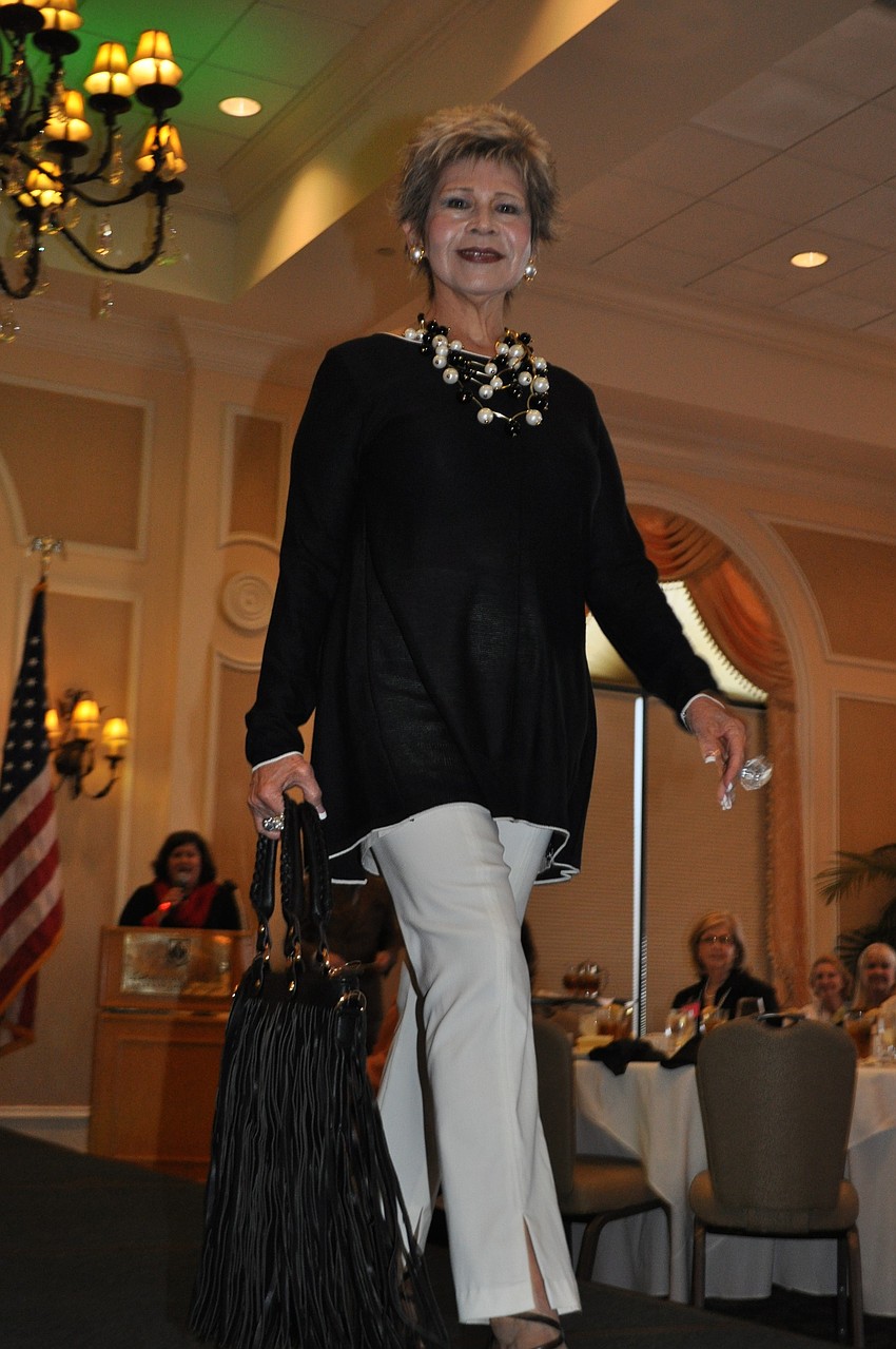 Teresa Phillips models is the fashion show.