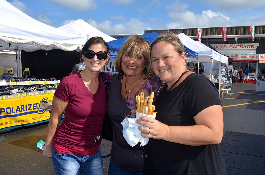 Rachel and Ruth Betts spend time with Sheri Morin.
