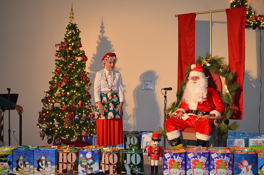 Santa and Mrs. Claus made an appearance and gave each student presents.