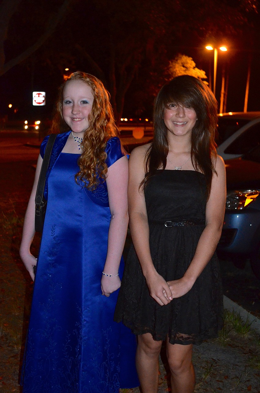 Devin Olson and Chloe Sciarrone arrive to the dance at the same time.