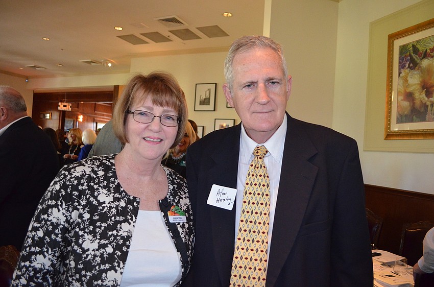 Joanne Hibbs, of Servpro of Bradenton, and Alan Hazley, of Alan Hazley Financial Agency