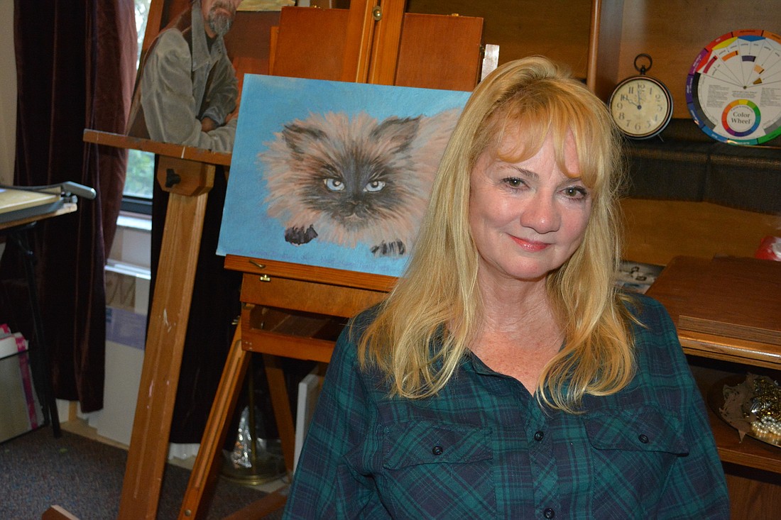 After more than 40 years as an artist, Palm Aire's Jaimie Bowes now specializes in pet paintings.