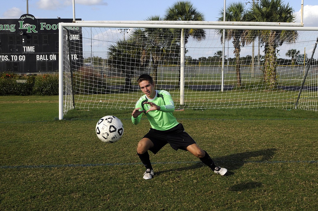 Lakewood Ranch goalkeeper Liam Bramley and his teammates will defend their home field against Venice Jan. 11.