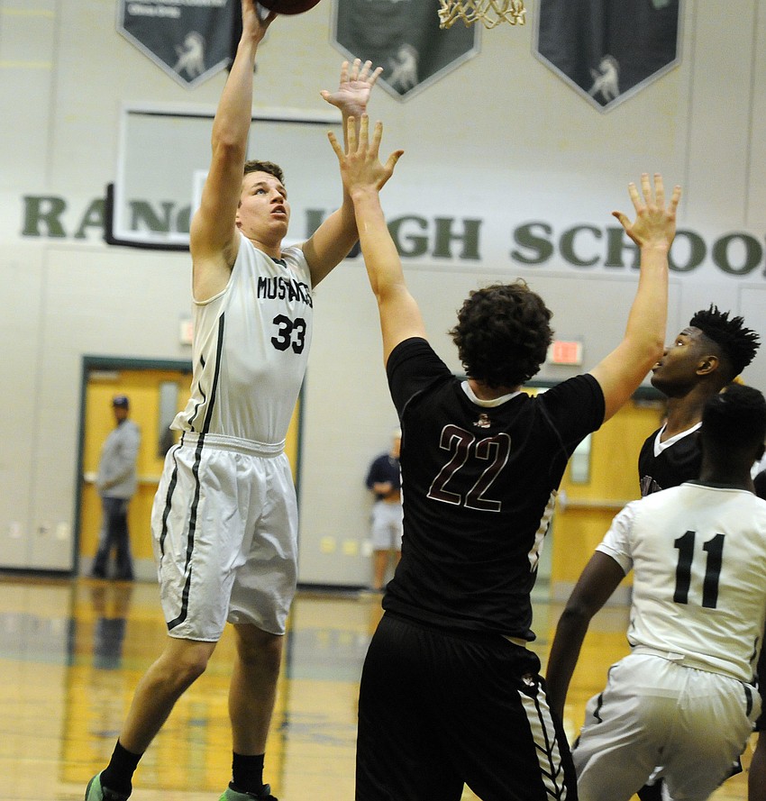 Lakewood Ranch freshman Justin Muscara attempts a shot in the second quarter.