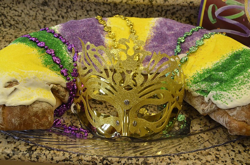 Life Enrichment Coordinator Sonja Carpenter brought in some of her finished king cakes.