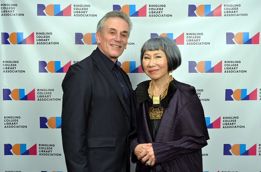 Lou DeMattei and Amy Tan