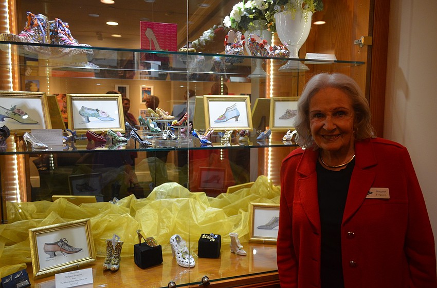 Margaret Ferguson with her shoe collection