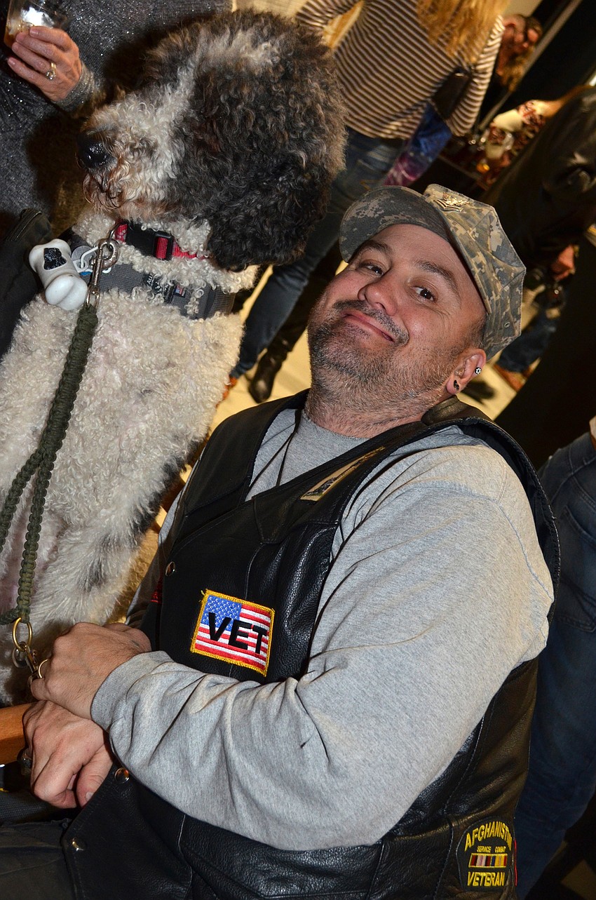 Jerry Padgett with his Labradoodle, Bayley
