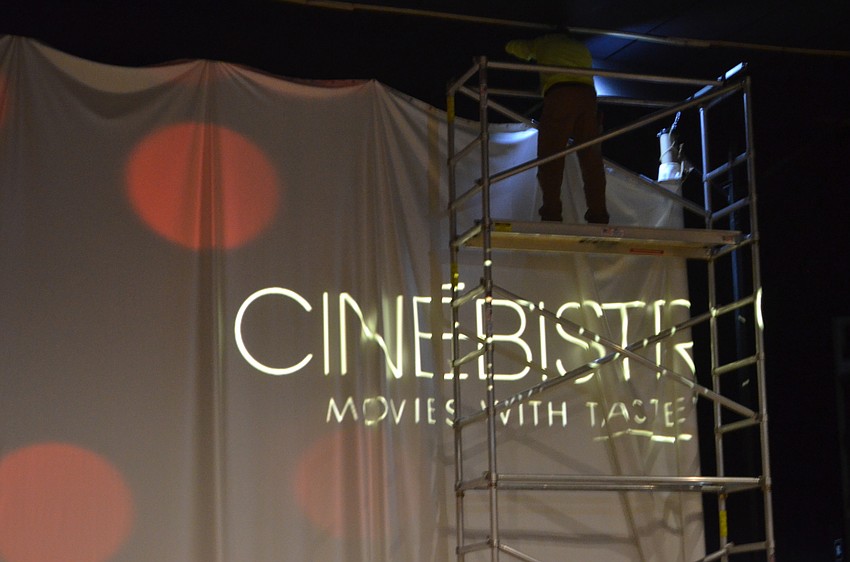A screen is installed at CineBistro.