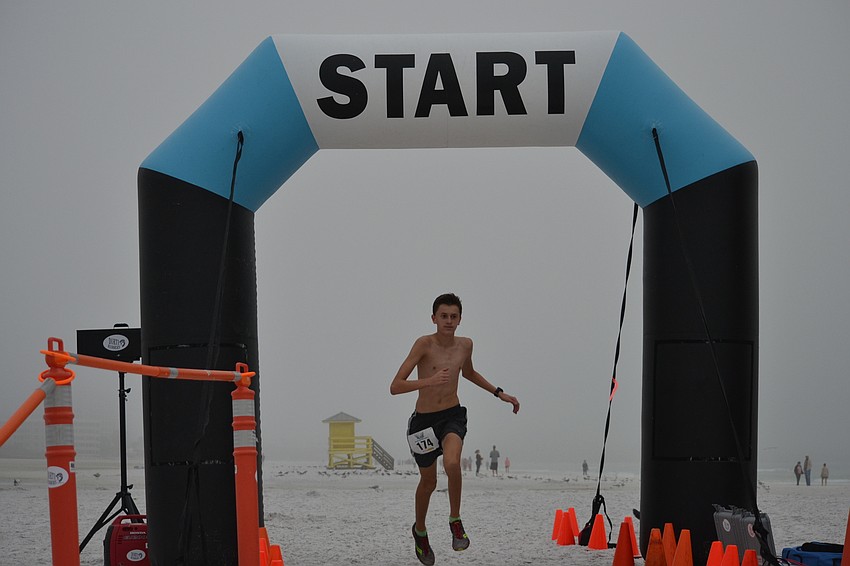 Connor Wozniak crossed the finish line in third place overall.